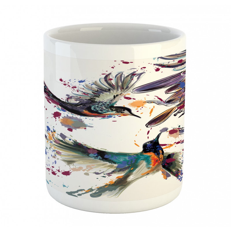 Lily Birds Watercolor Mug