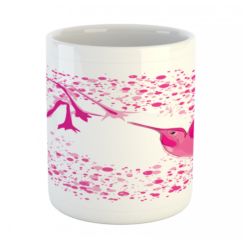 Hummingbird Flower Dots Mug