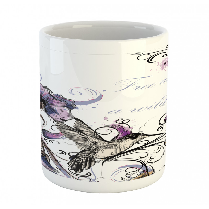 Ornate Flowers Leaves Mug