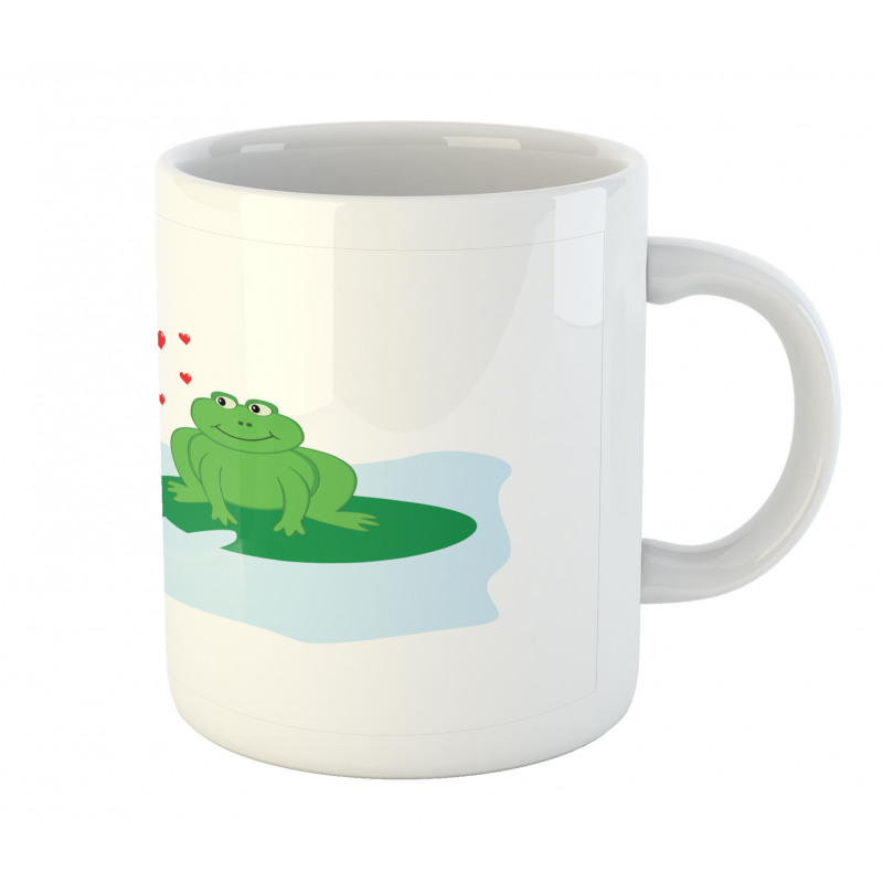 Cartoon 2 Frogs in Romance Mug