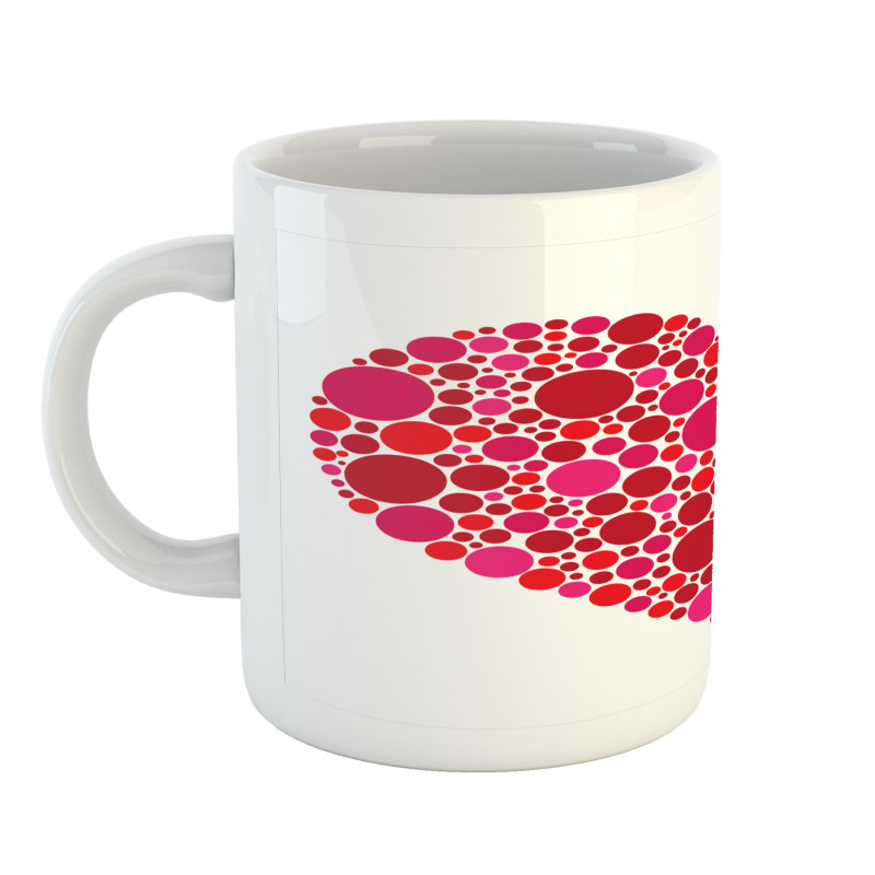 Dots Hearts Romantic Motif Mug