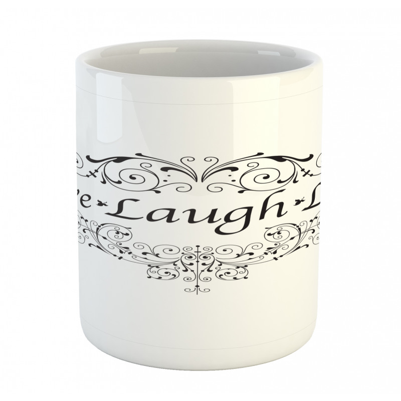 Live Laugh Love Curlicue Art Mug