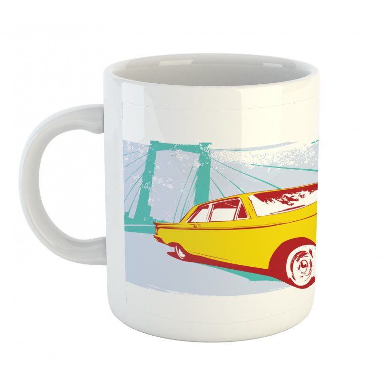 Old Car Grunge Artwork Mug