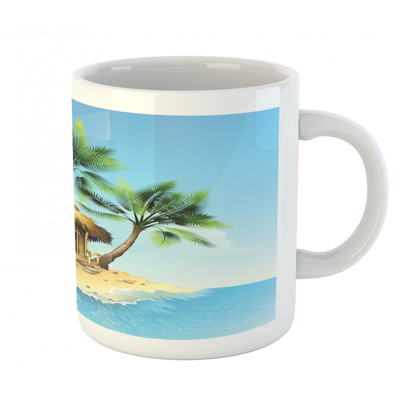 Bungalow with Palm Tree Mug