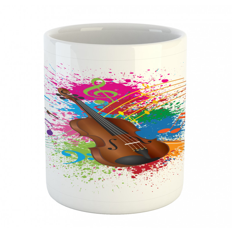 Color Splashes Violin Art Mug