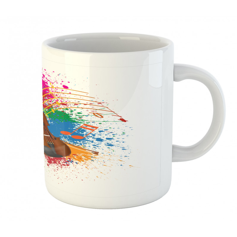 Color Splashes Violin Art Mug