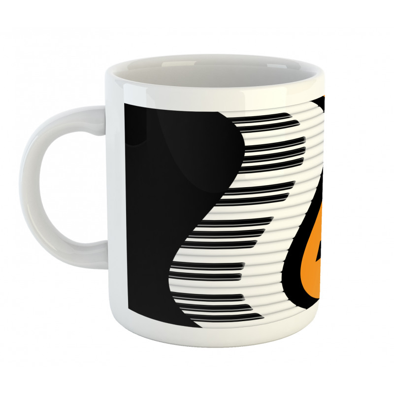 Piano Keys Wave and Guitar Mug