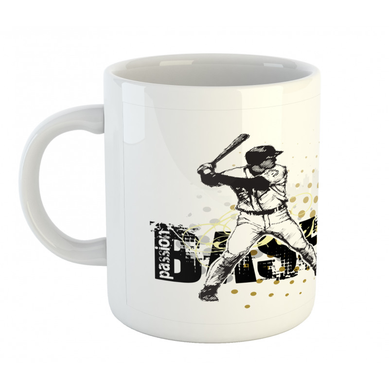 Baseball Grunge Batting Mug