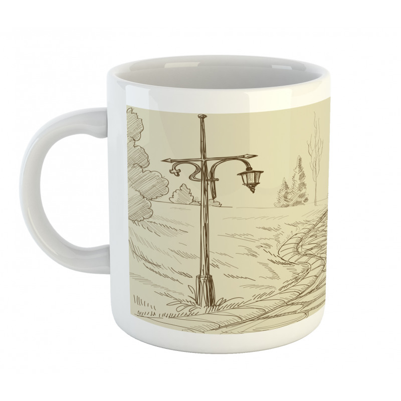 Sketchy Park Alley Mug