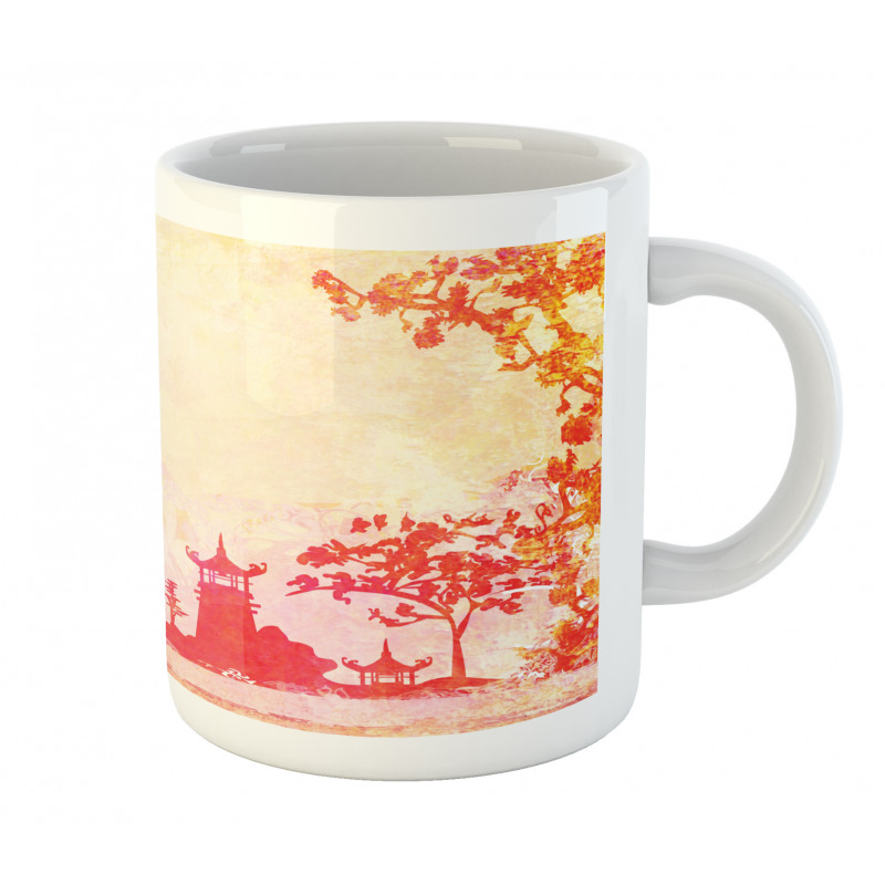 Chinese Lanterns Building Mug