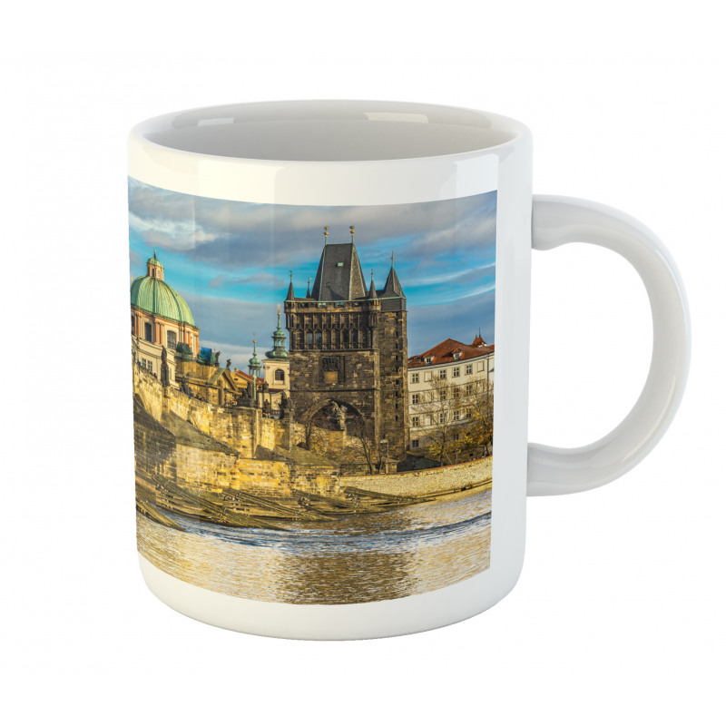 Czech Antique Castle Mug