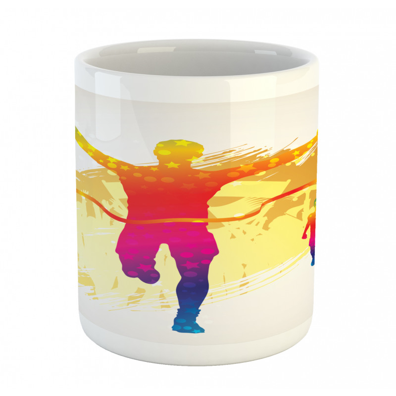 Silhouette Winner Man Mug