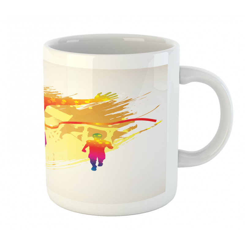 Silhouette Winner Man Mug