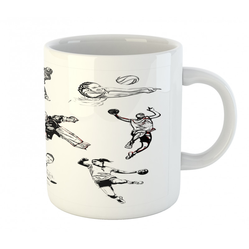 Sports Theme Sketch Mug