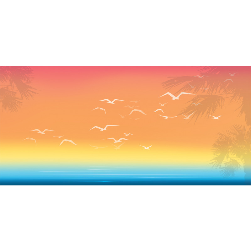 Seagull Palm Trees Sun Mug