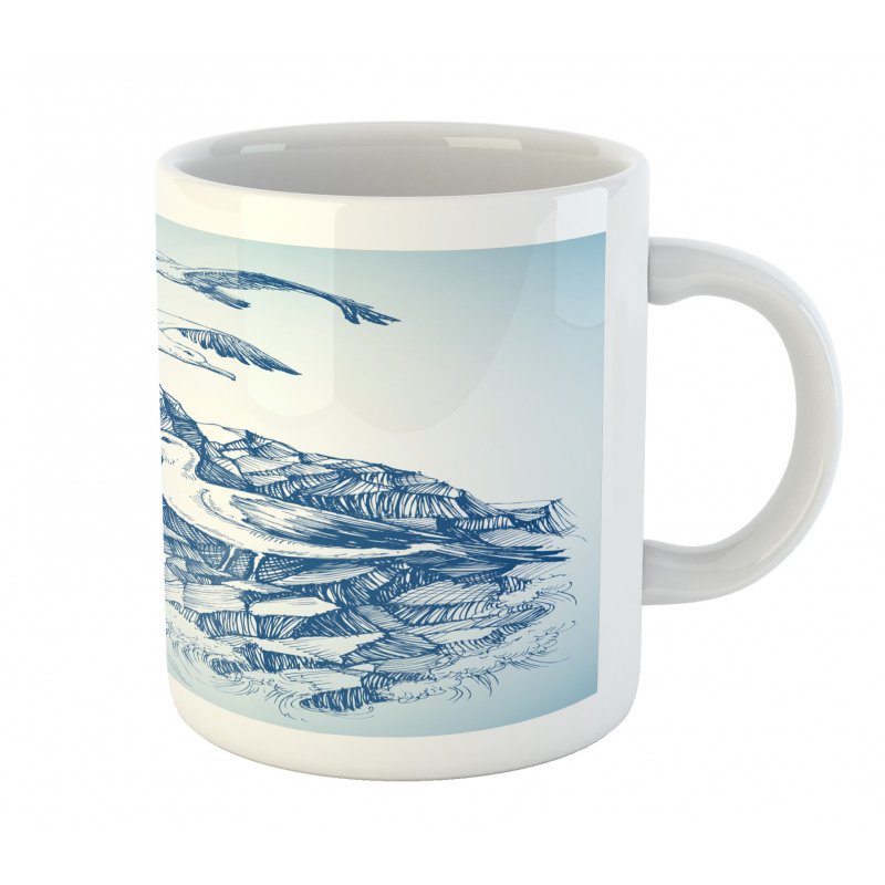 Seagull Mountain Sketch Mug