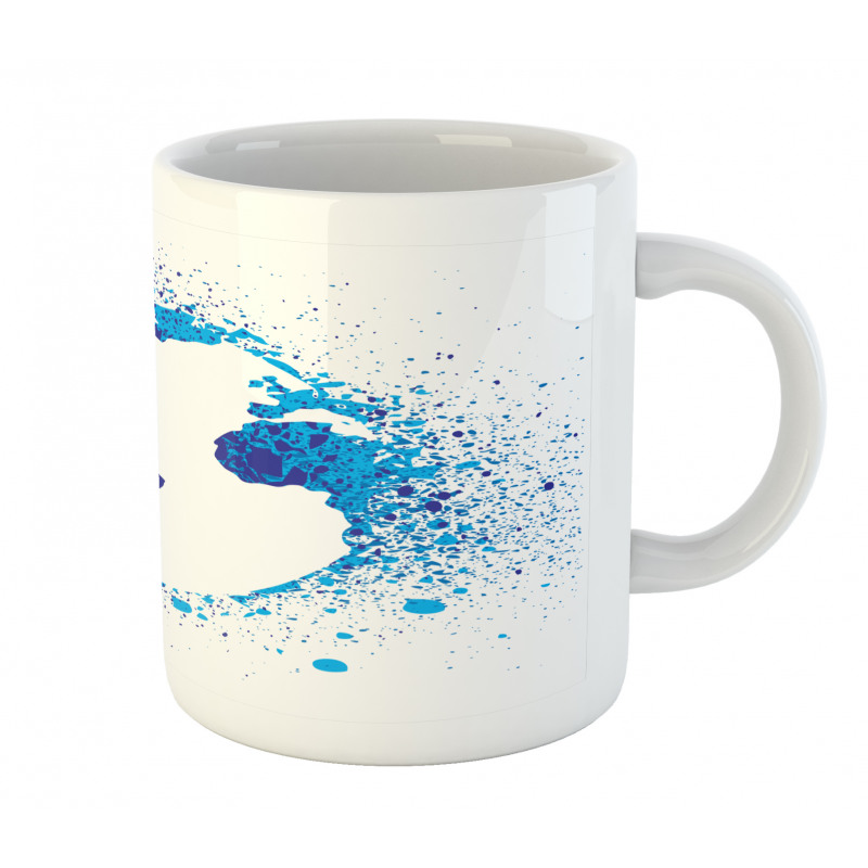 Globe Ink Effect Map Mug