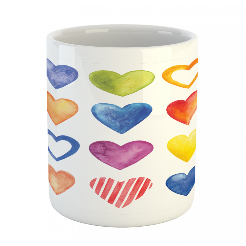 Watercolor Heart Romance Mug