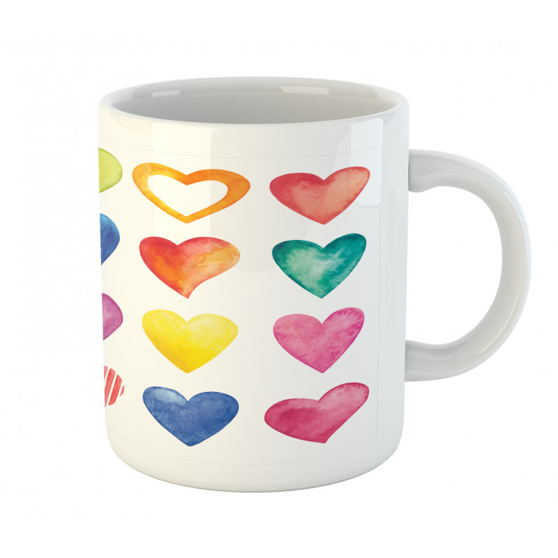 Watercolor Heart Romance Mug