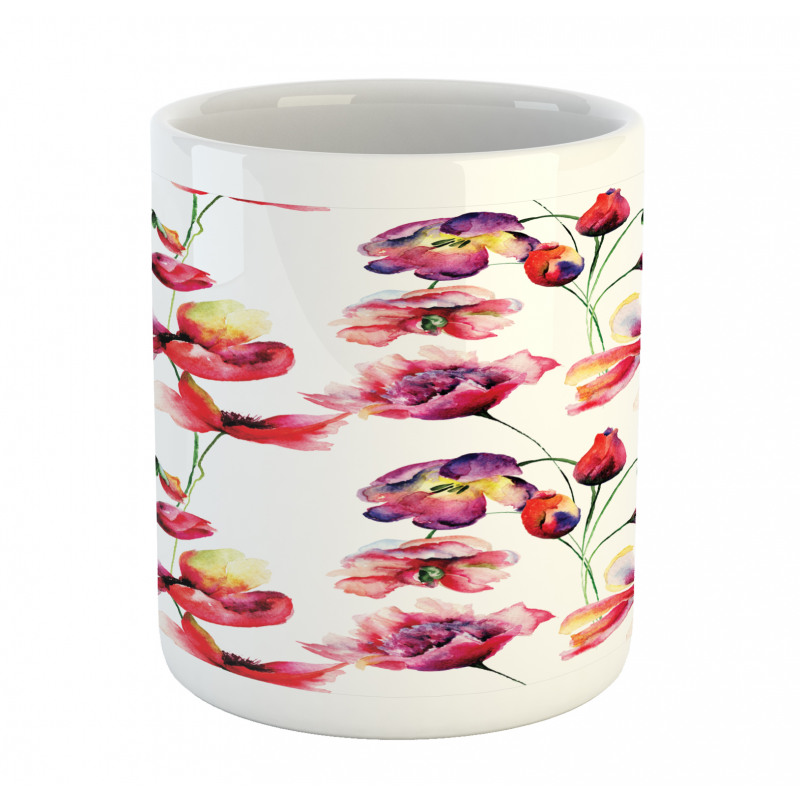 Blooming Tulip Poppy Mug