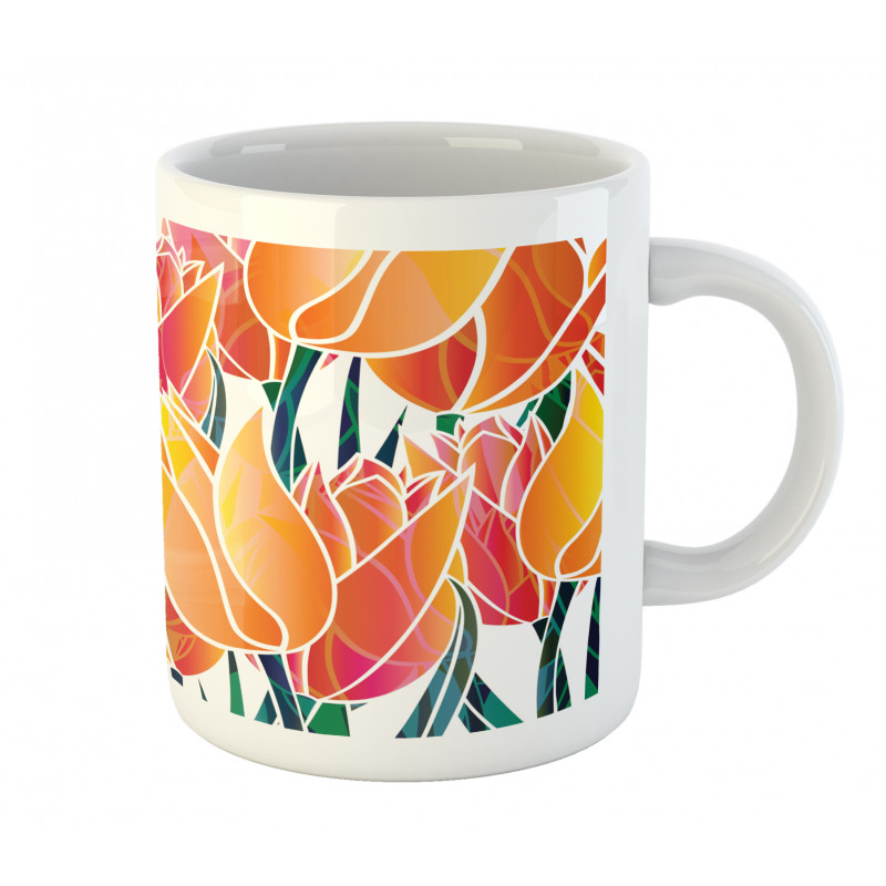 Floral Tulip Garden Mug