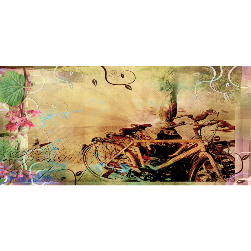 Bikes in Street Floral Mug