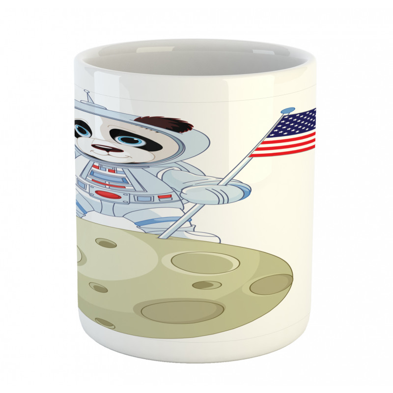 Astronaut on Moon Cartoon Mug