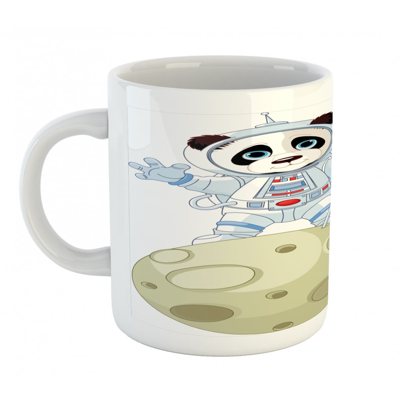 Astronaut on Moon Cartoon Mug