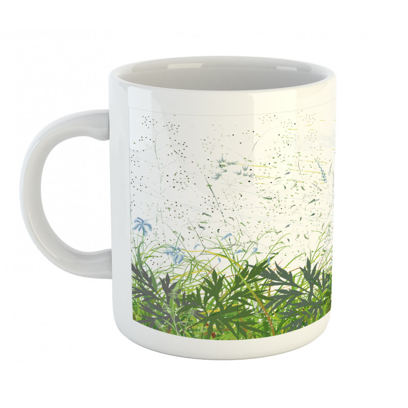 Red Poppies Dragonfly Mug