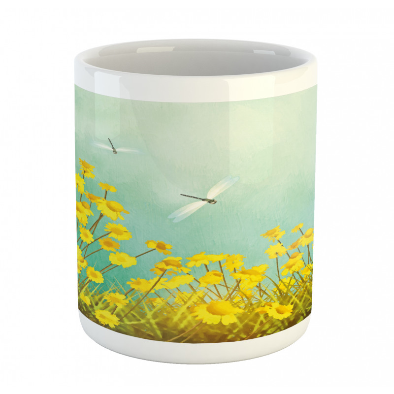 Daisies and Dragonflies Mug