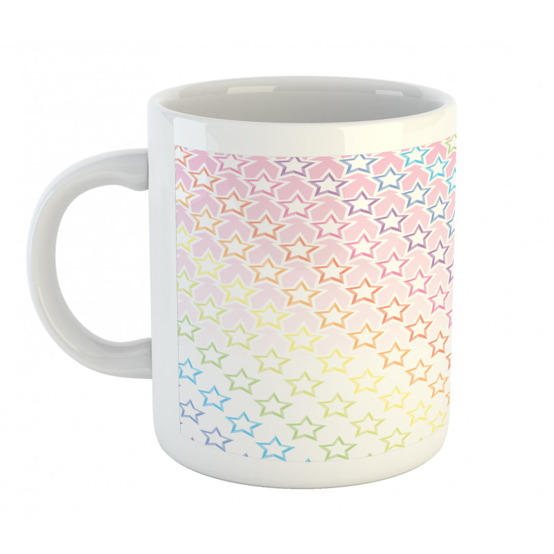 Stars in Rainbow Colors Mug