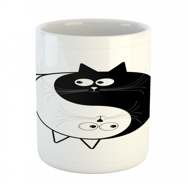 Ying Yang Black White Art Mug