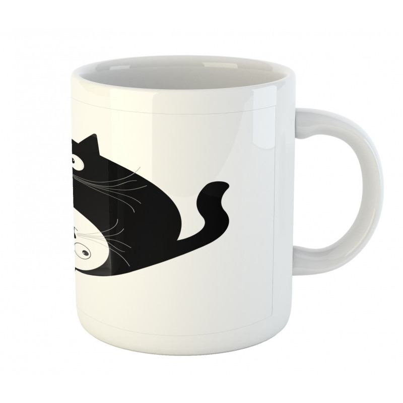 Ying Yang Black White Art Mug