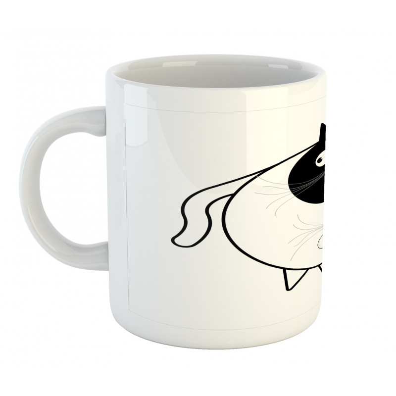 Ying Yang Black White Art Mug