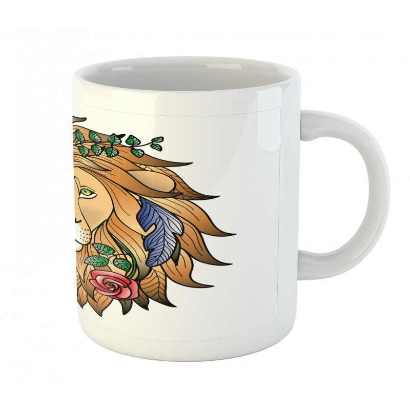 Lion with Flower Mug