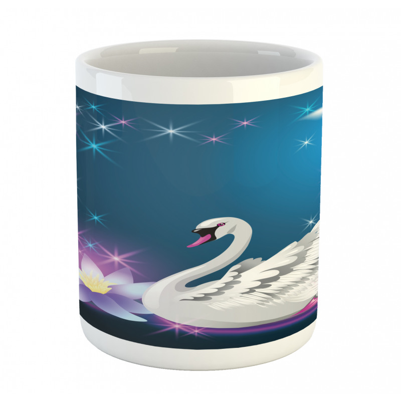 Magic Lily White Swan Mug