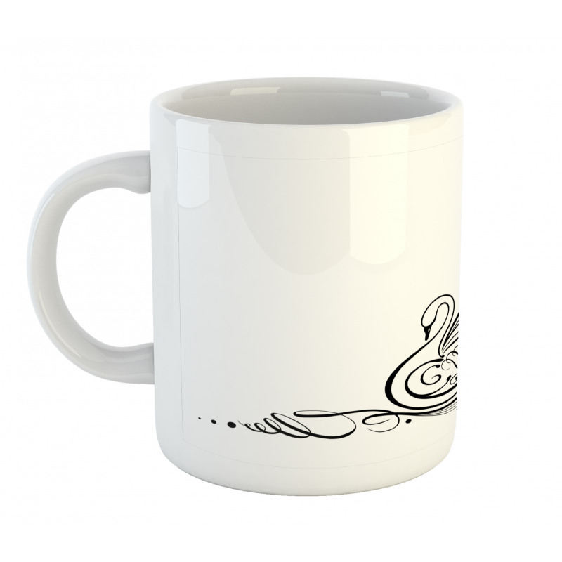 Black Swan in River Mug