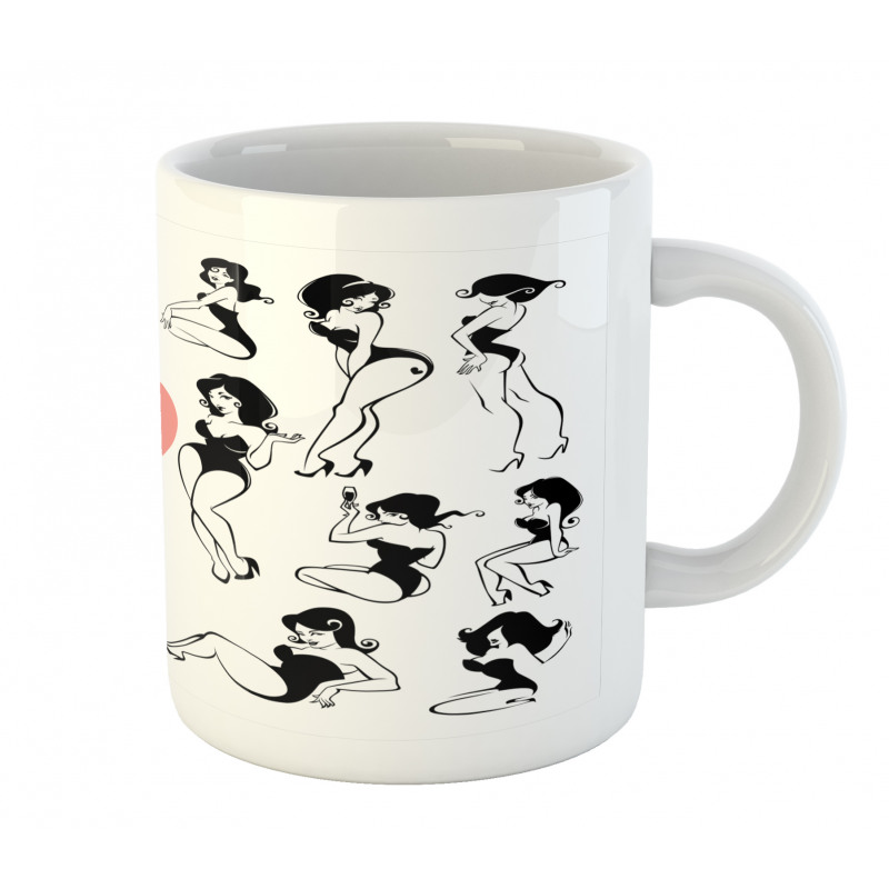 Woman Heart Tattoo Model Mug