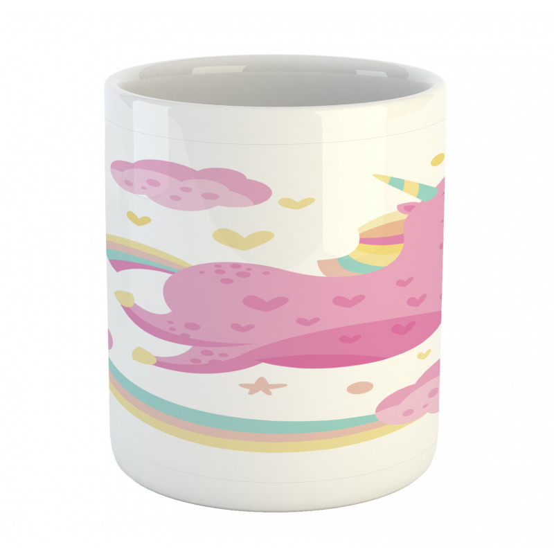 Unicorn with Star Rainbow Mug