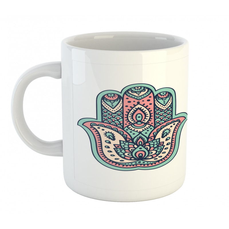 Boho Evil Eye Lotus Mug