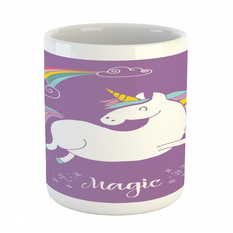 Purple Kids Rainbow Mug