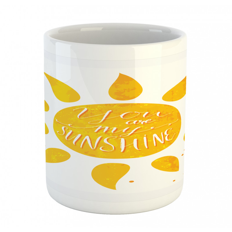 Sun Romance Words White Mug