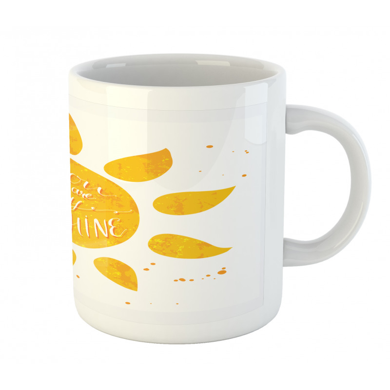 Sun Romance Words White Mug