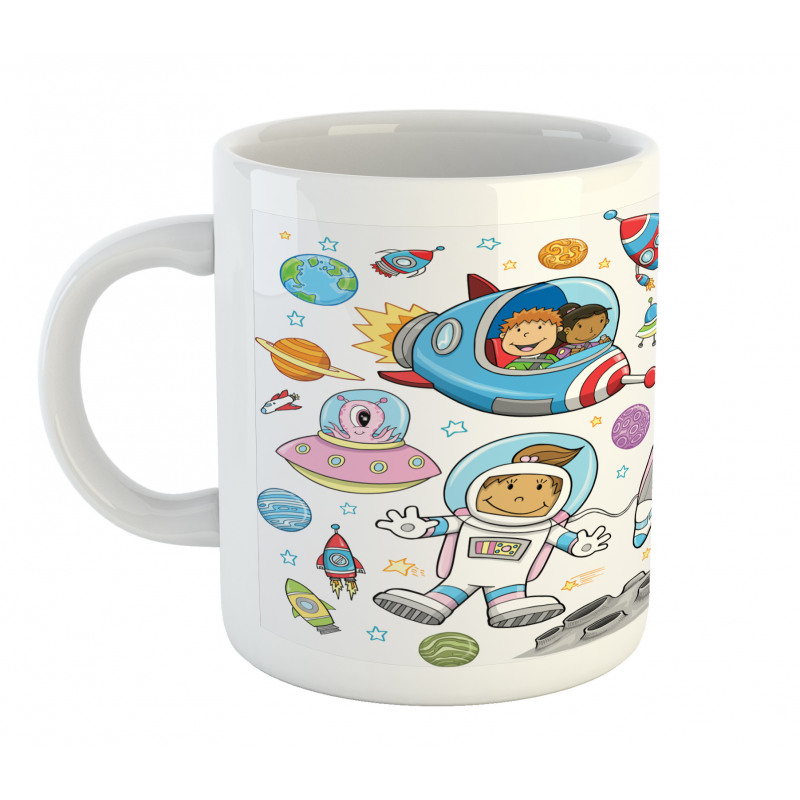 Space Kids Rocket Mug