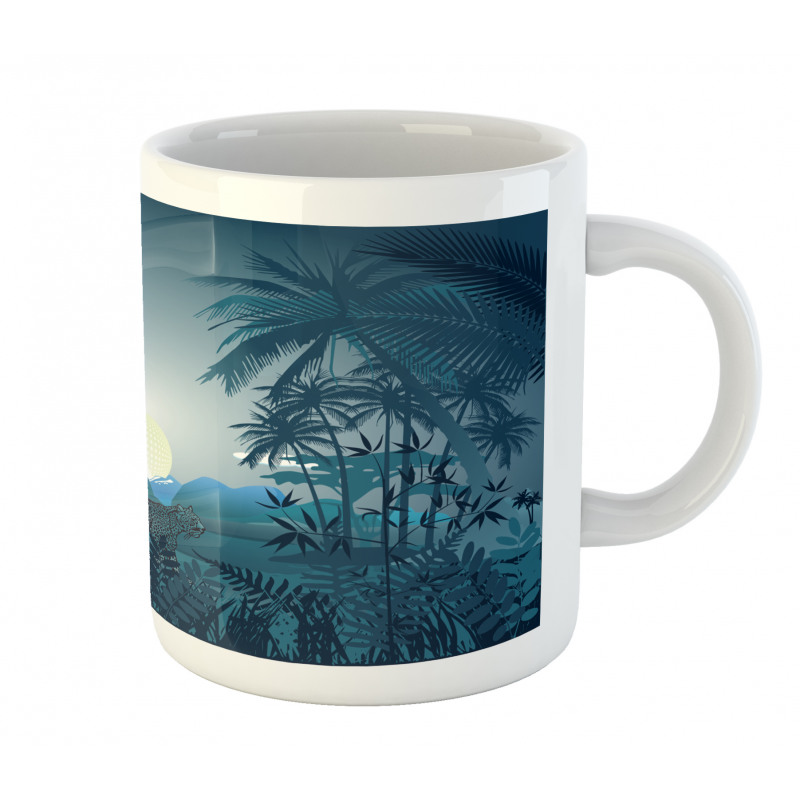 Tiger in Hazy Rainforest Mug