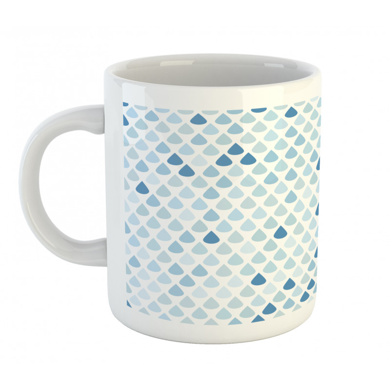 Raindrops White Navy Mug