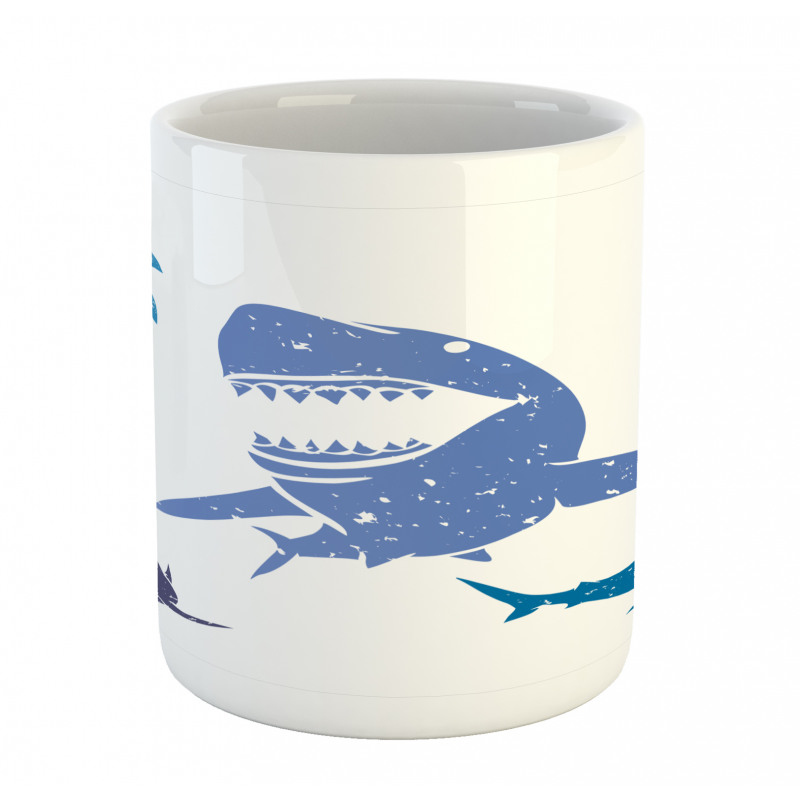 Grunge Sharks Wildlife Mug