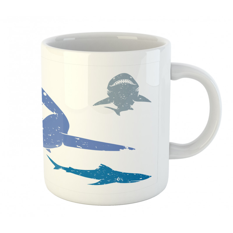 Grunge Sharks Wildlife Mug