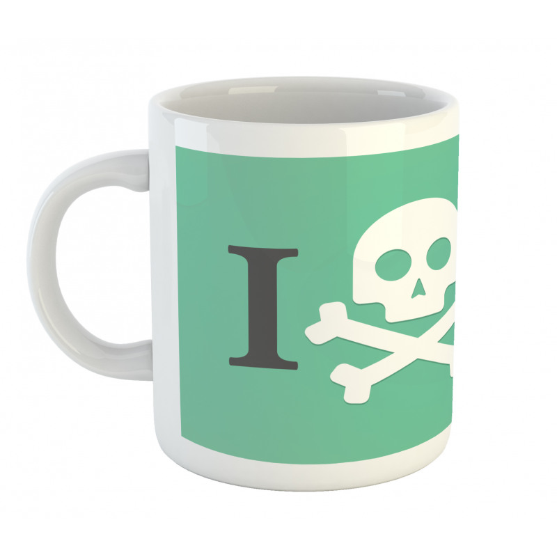 Skull Shark Marine Words Mug