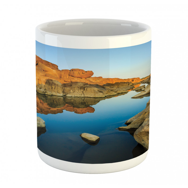 River Between Cliffs Mug